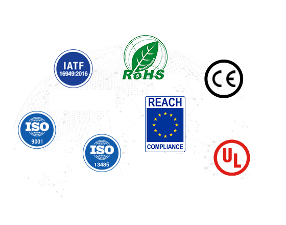 We are certified worldwide under our quality management system.